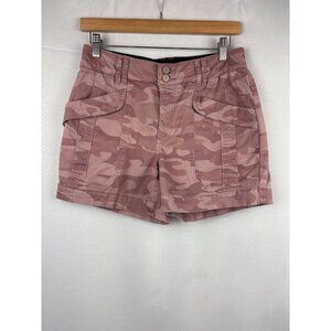 Democracy Womens "Ab"solution Camo Shorts Size 4 Pink